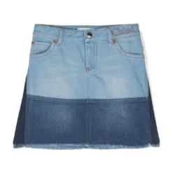 ChloƩ Blue Cotton Denim Skirt