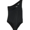Off-White Black Polyester Swimsuit