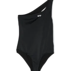 Off-White Black Polyester Swimsuit