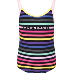 Multicolor Swimsuit For Girl Avec Logo