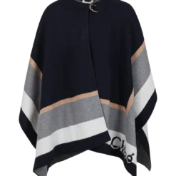 Chloé Blue Cape For Girl With Logo