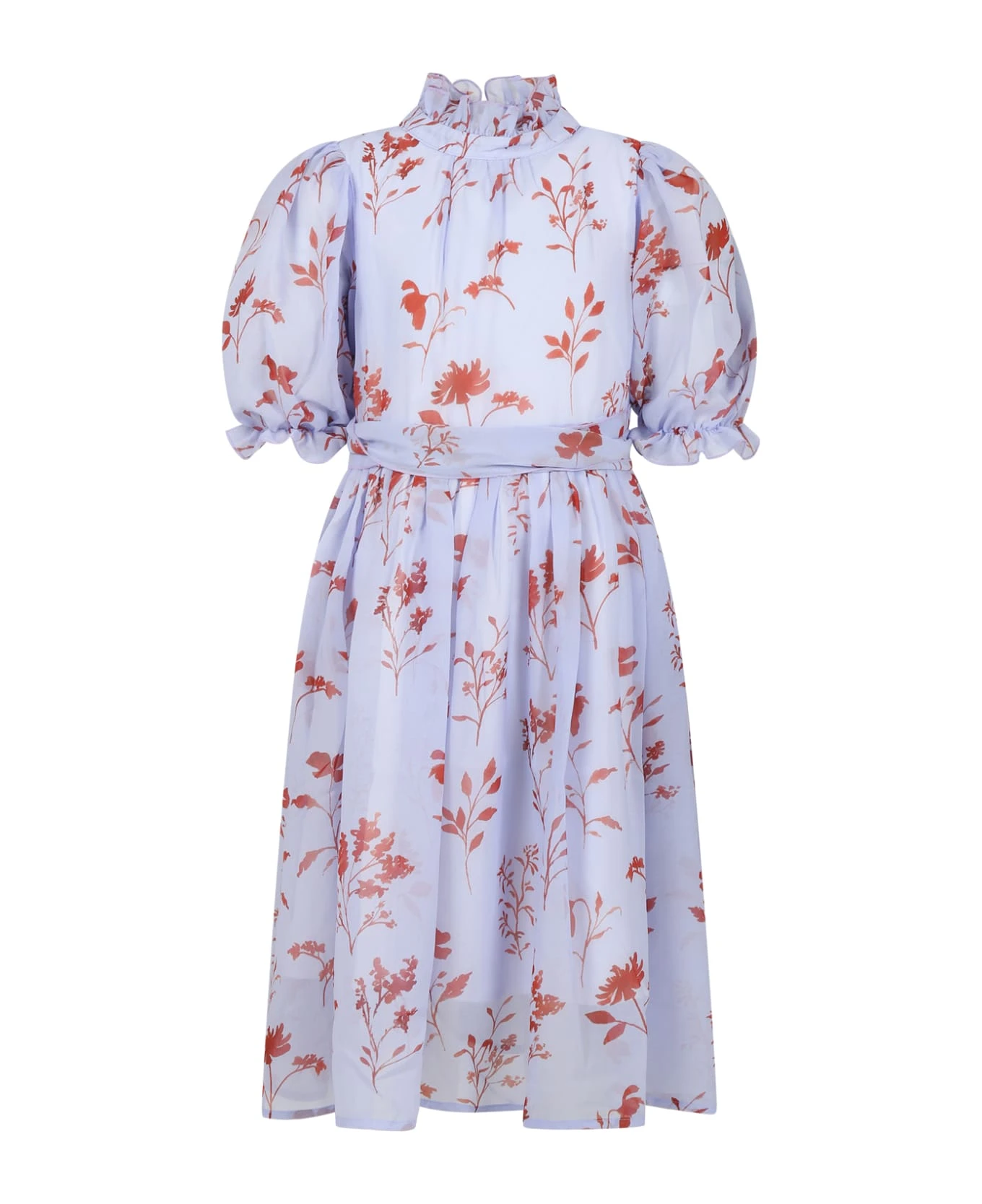 Puprle Dress For Girl With Floral Print