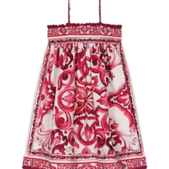 Dolce & Gabbana White/fuchsia Dress Girl Dolce&gabbana Kids