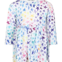 Stella McCartney Kids White Dress For Girl With Stars