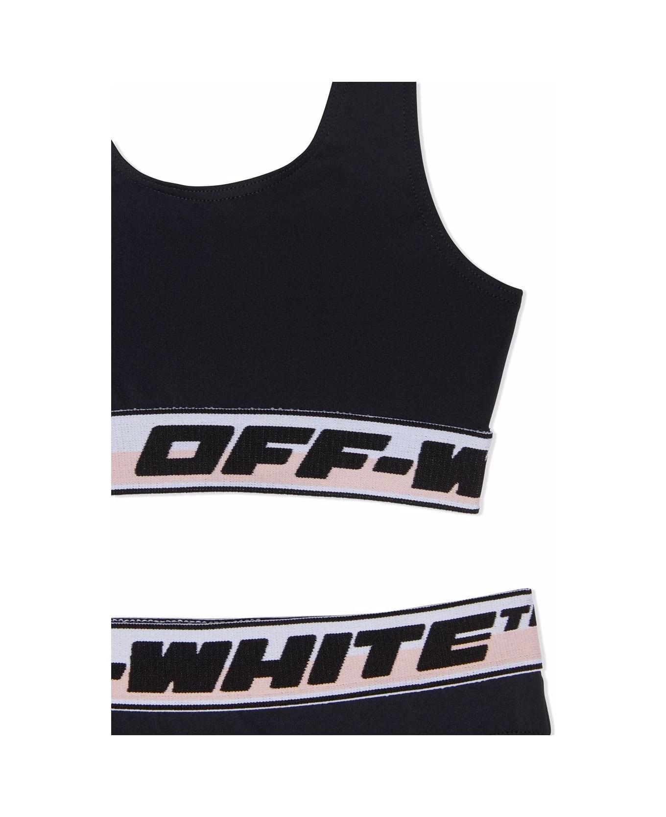Off-White Kids Black Logo Band Bikini - Image 3