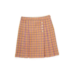 Gucci Checked Logo Patch Skirt