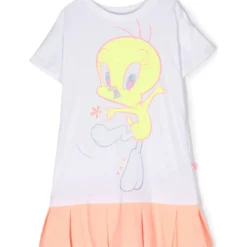 Billieblush Tweety-print Pleated-hem Dress