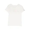Chloé White Crewneck T-shirt With Embroidered Logo In Cotton Girl