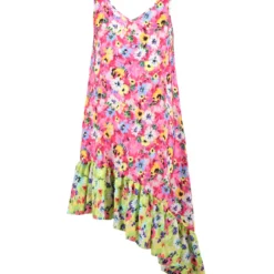 MSGM Multicolor Dress For Girl With Floral Print