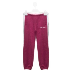 Lurex Fuxia Cotton Jogger Pants Girl Palm Angels Kids