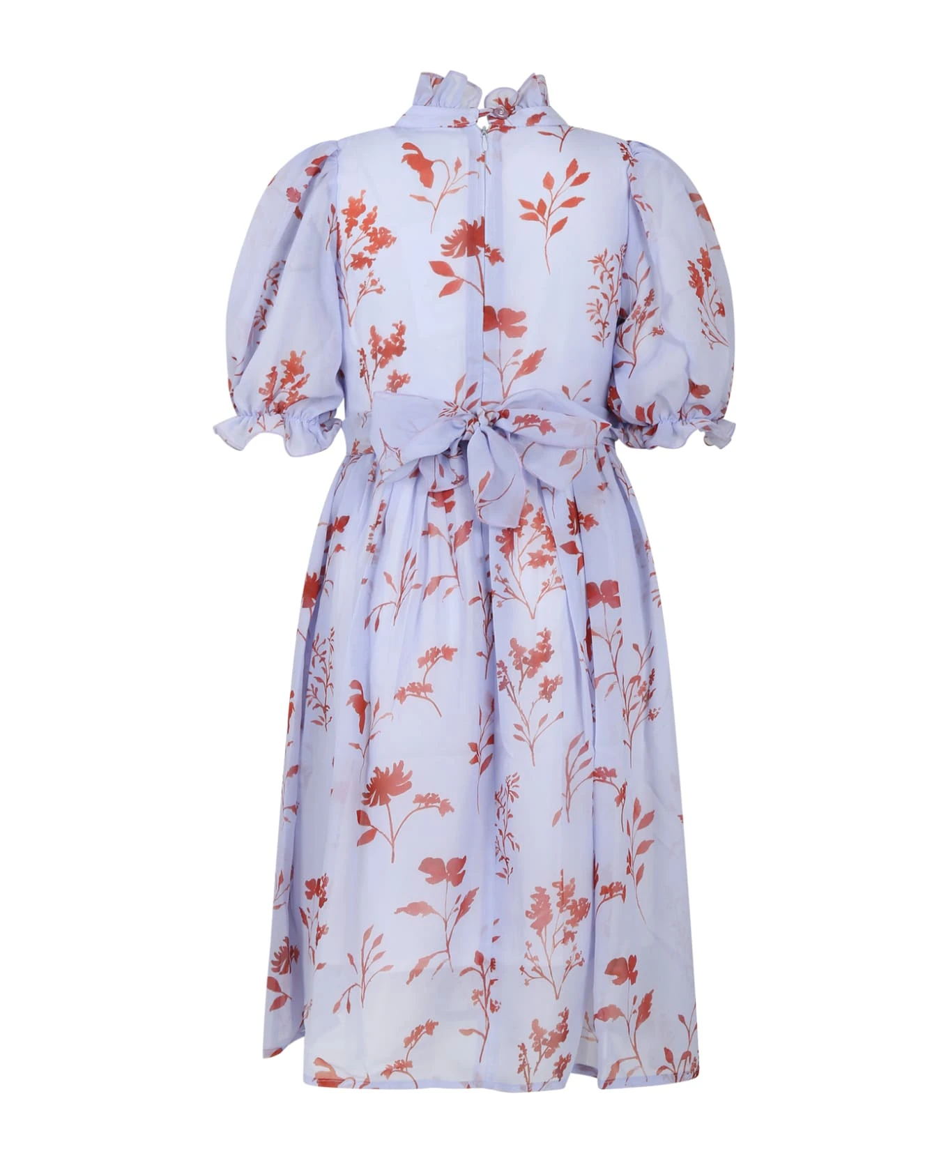 Puprle Dress For Girl With Floral Print - Image 2