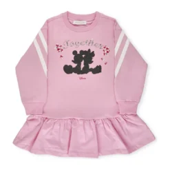 Monnalisa Peplum Hem Long-sleeved Dress