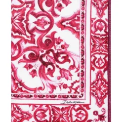 Dolce & Gabbana White/fuchsia Beach Towel Girl