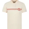 Gucci Ivory Polo Shirt For Girl With Double G