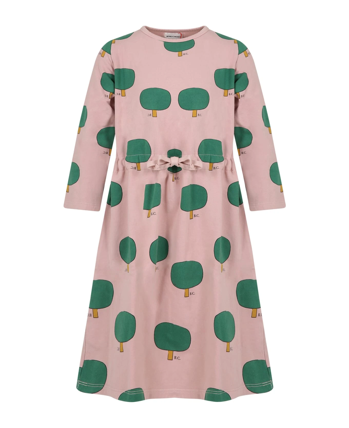 Bobo Choses Pink Skirt For Girl With Tree Print