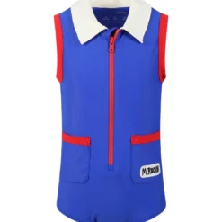 Mini Rodini Light Blue Swimsuit For Girl With Logo