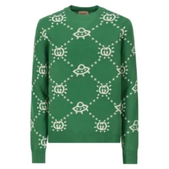 Gucci Gg Ufo Intarsia Crewneck Jumper