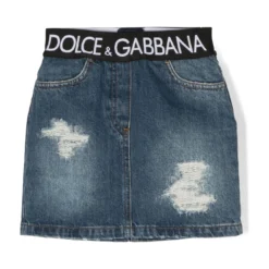 Dolce & Gabbana Blue Cotton Skirt