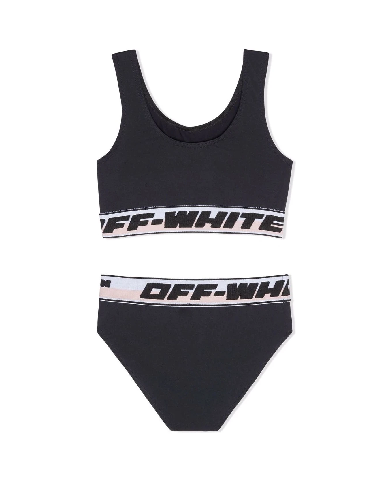 Off-White Kids Black Logo Band Bikini - Image 2