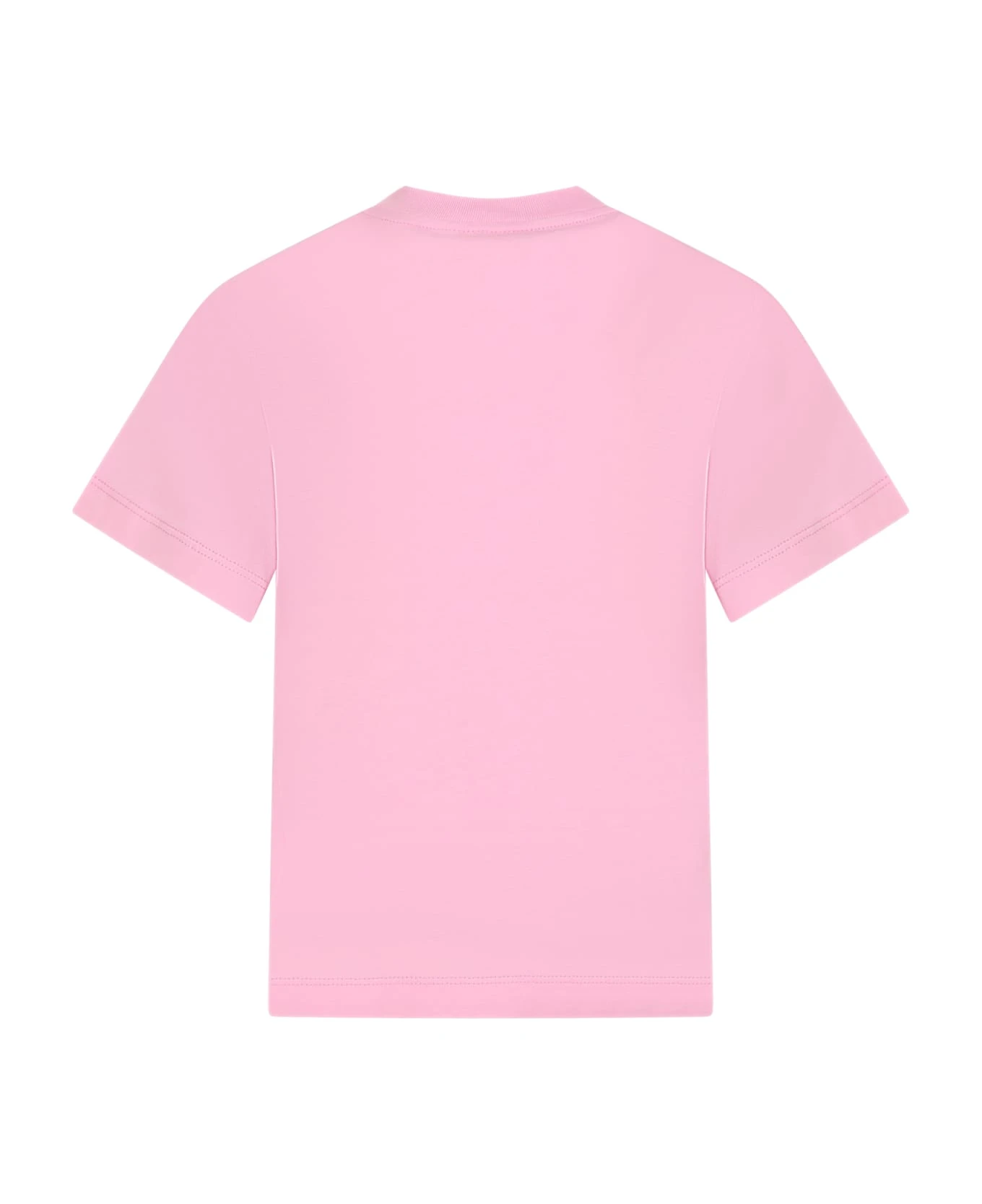 FENDI Pink T-shirt For Girl With Logo - Image 2