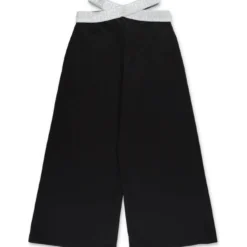 Fendi Pantaloni Neri In Felpa Di Cotone Bambina