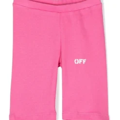 Off-White Pink Cotton Shorts