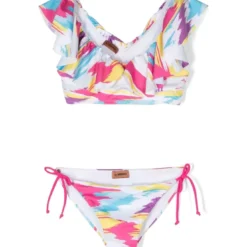 Multicolor Polyester Swimsuit