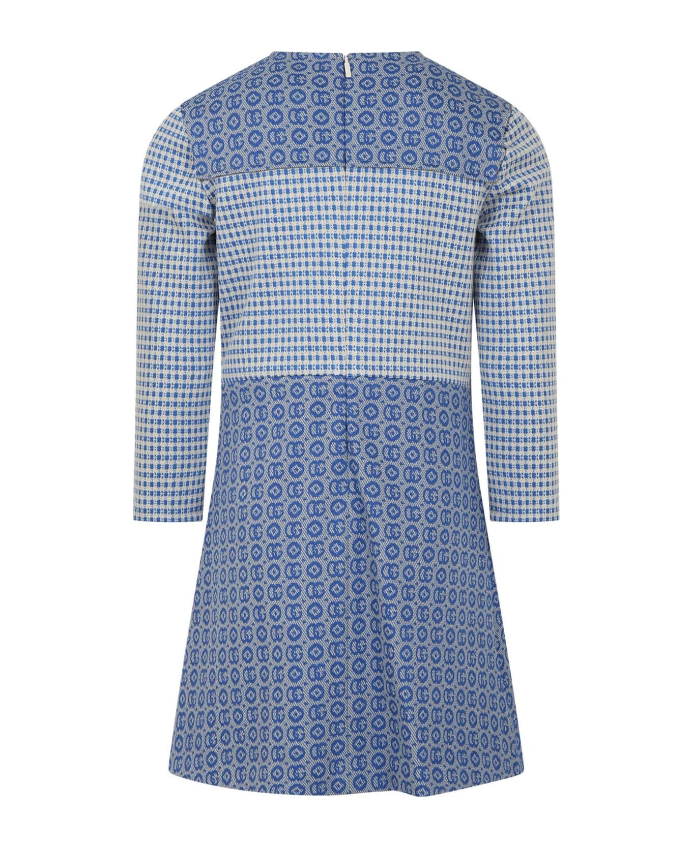 Gucci Light Blue Dress For Girl With Double G - Image 2