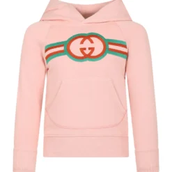 Gucci Pink Sweatshirt For Girl With Double G